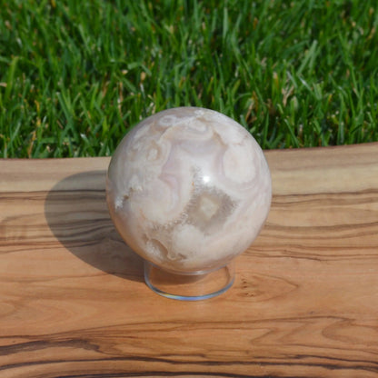 Druzy Kirschblütenachat Kugel