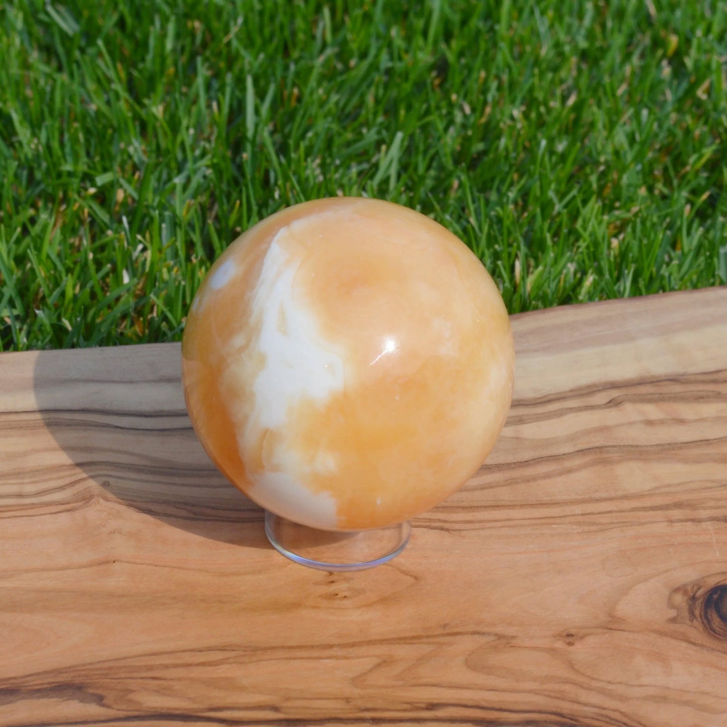 Orangen Calcit Kugel