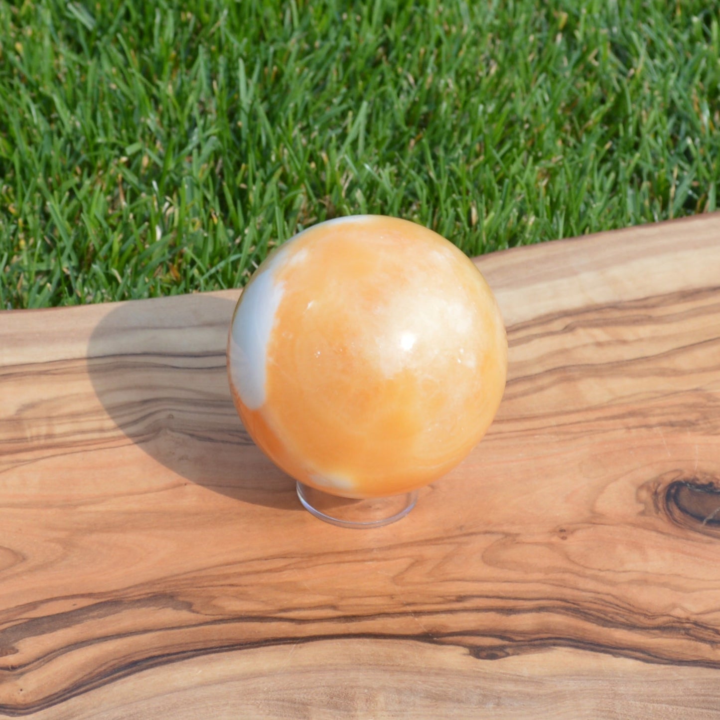 Orangen Calcit Kugel