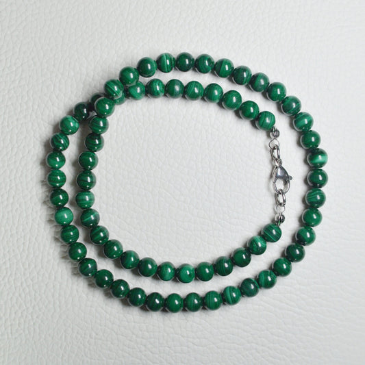 Malachit Halskette 45cm - 6mm