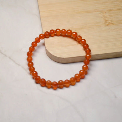 Roter Karneol Armband - 6mm, 8mm