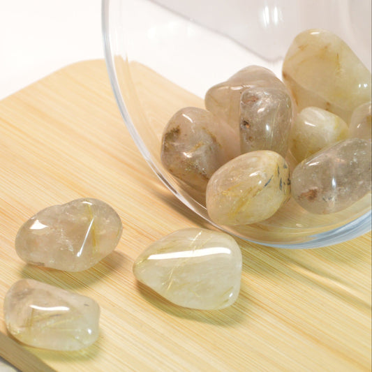 Rutilquarz Trommelstein