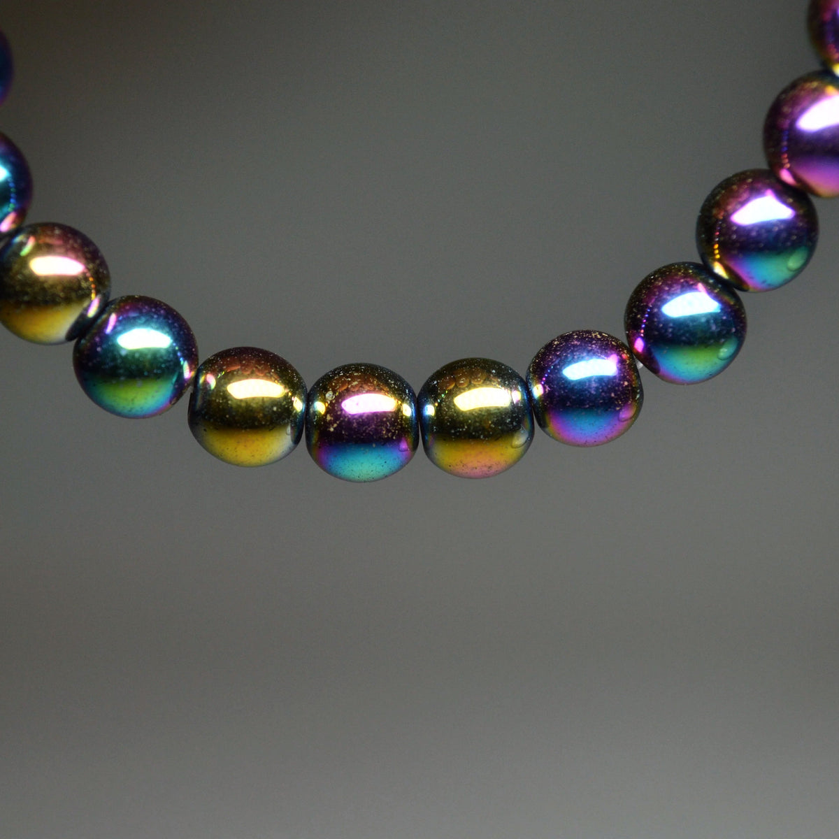 Regenbogen-Hämatin Armband - 8mm