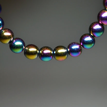 Regenbogen-Hämatin Armband - 8mm