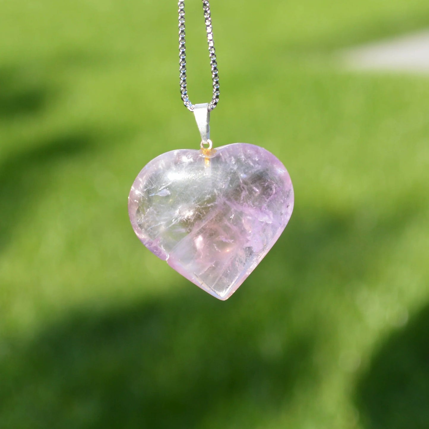 Ametrin Herz Anhänger mit Phantom