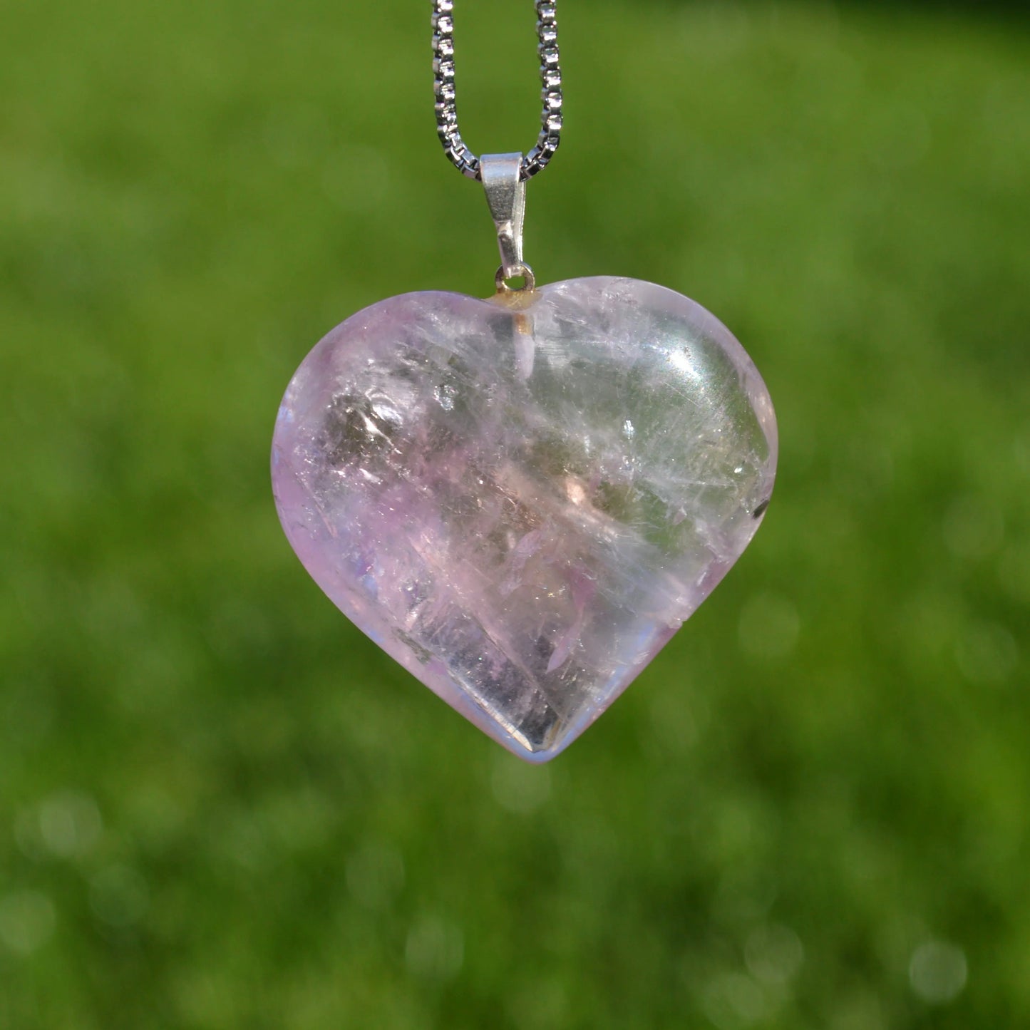 Ametrin Herz Anhänger mit Phantom