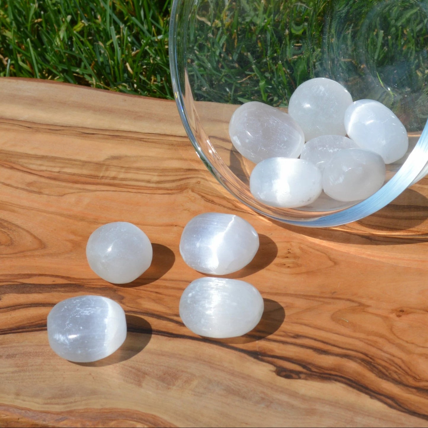 Selenit Trommelstein