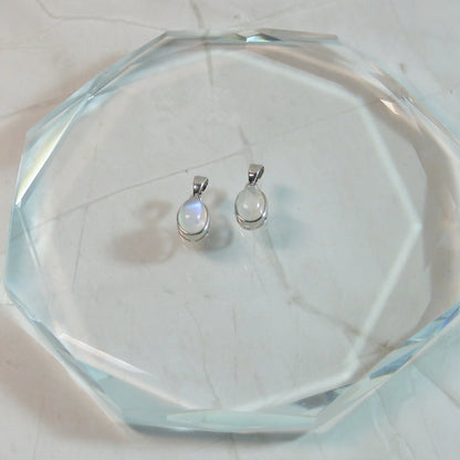 Regenbogenmondstein (weißer Labradorit) Anhänger