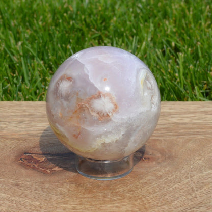 Glitzer Kirschblütenachat Kugel