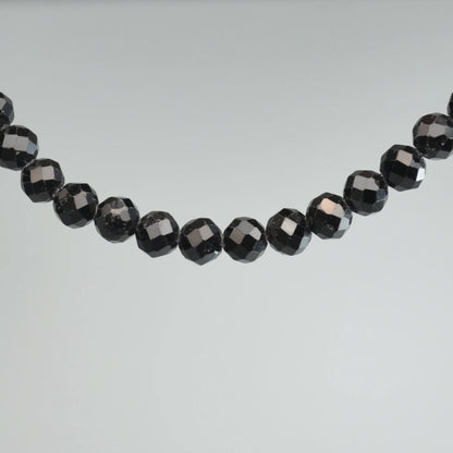 Schörl-Turmalin Armband (facettiert) - 4mm