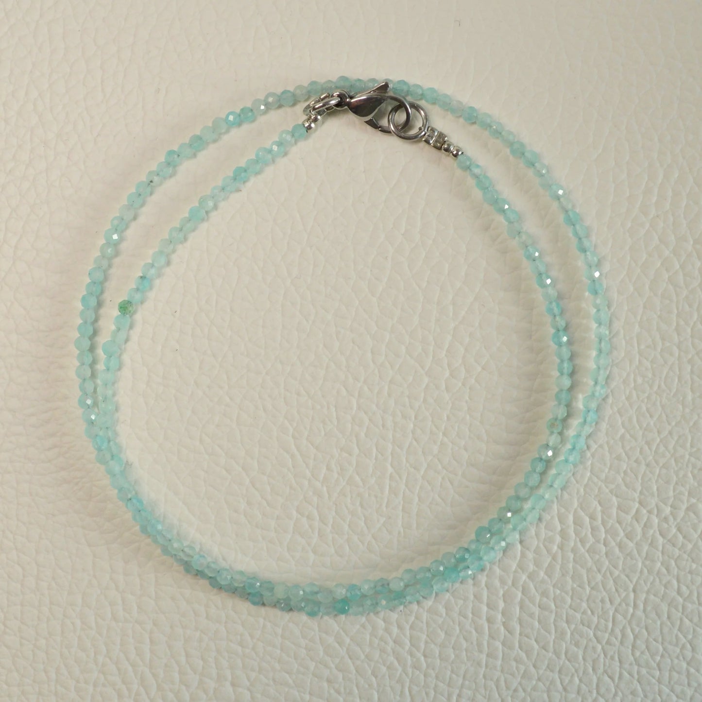 Amazonit Halskette (facettiert) 45cm - 2mm