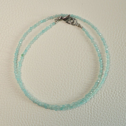 Amazonit Halskette (facettiert) 45cm - 2mm