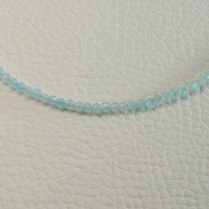 Amazonit Halskette (facettiert) 45cm - 2mm