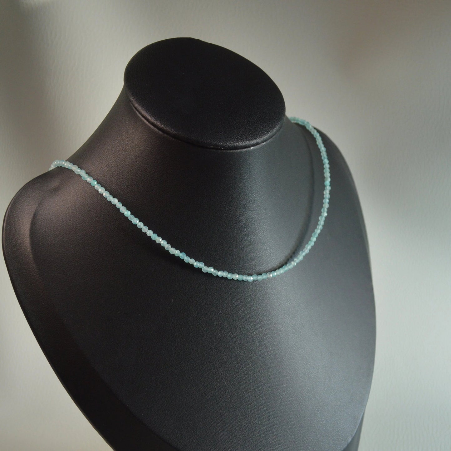Amazonit Halskette (facettiert) 45cm - 2mm