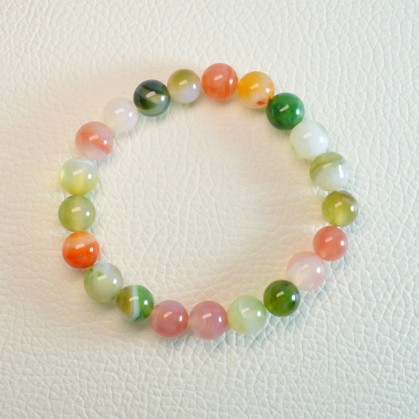 Mehrfarbiger Achat Armband - 8mm