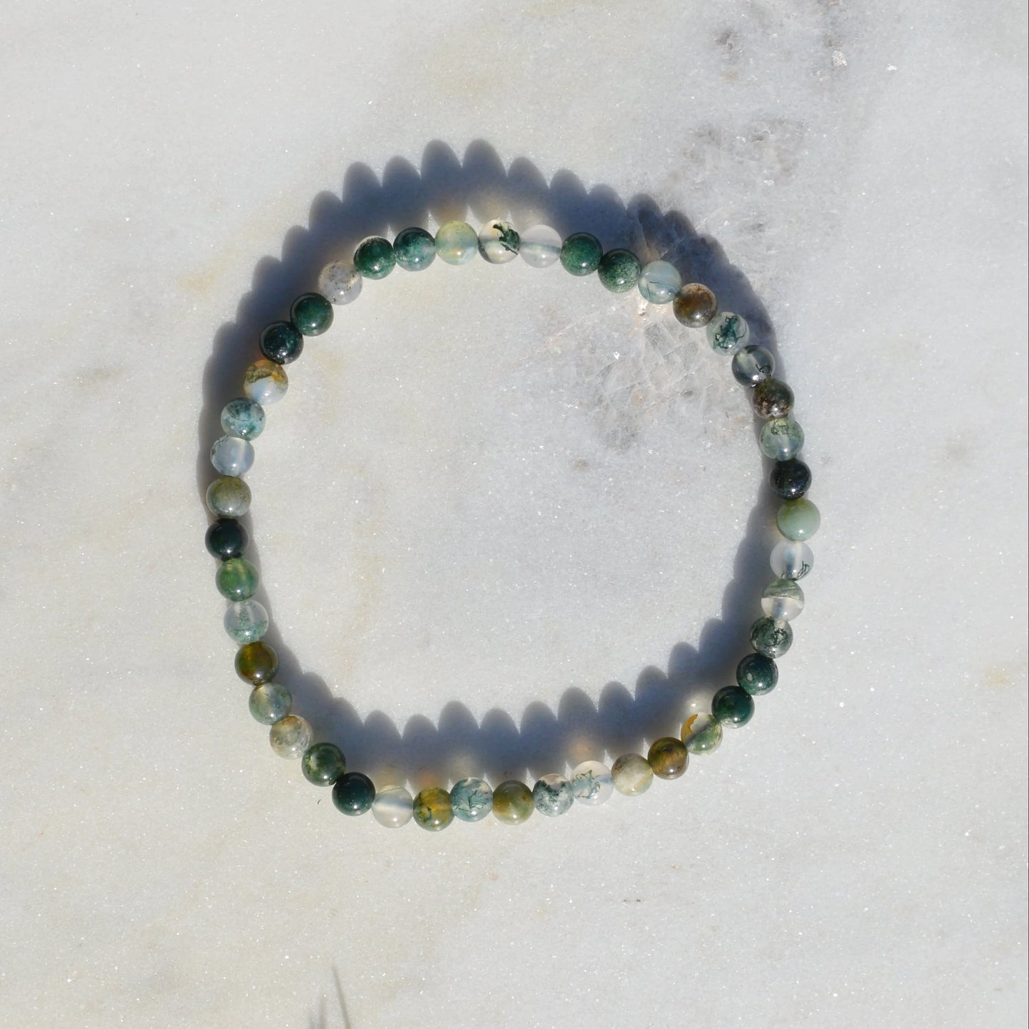 Moosachat Armband - 4mm, 6mm, 8mm