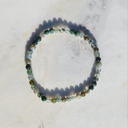 Moosachat Armband - 4mm, 6mm, 8mm