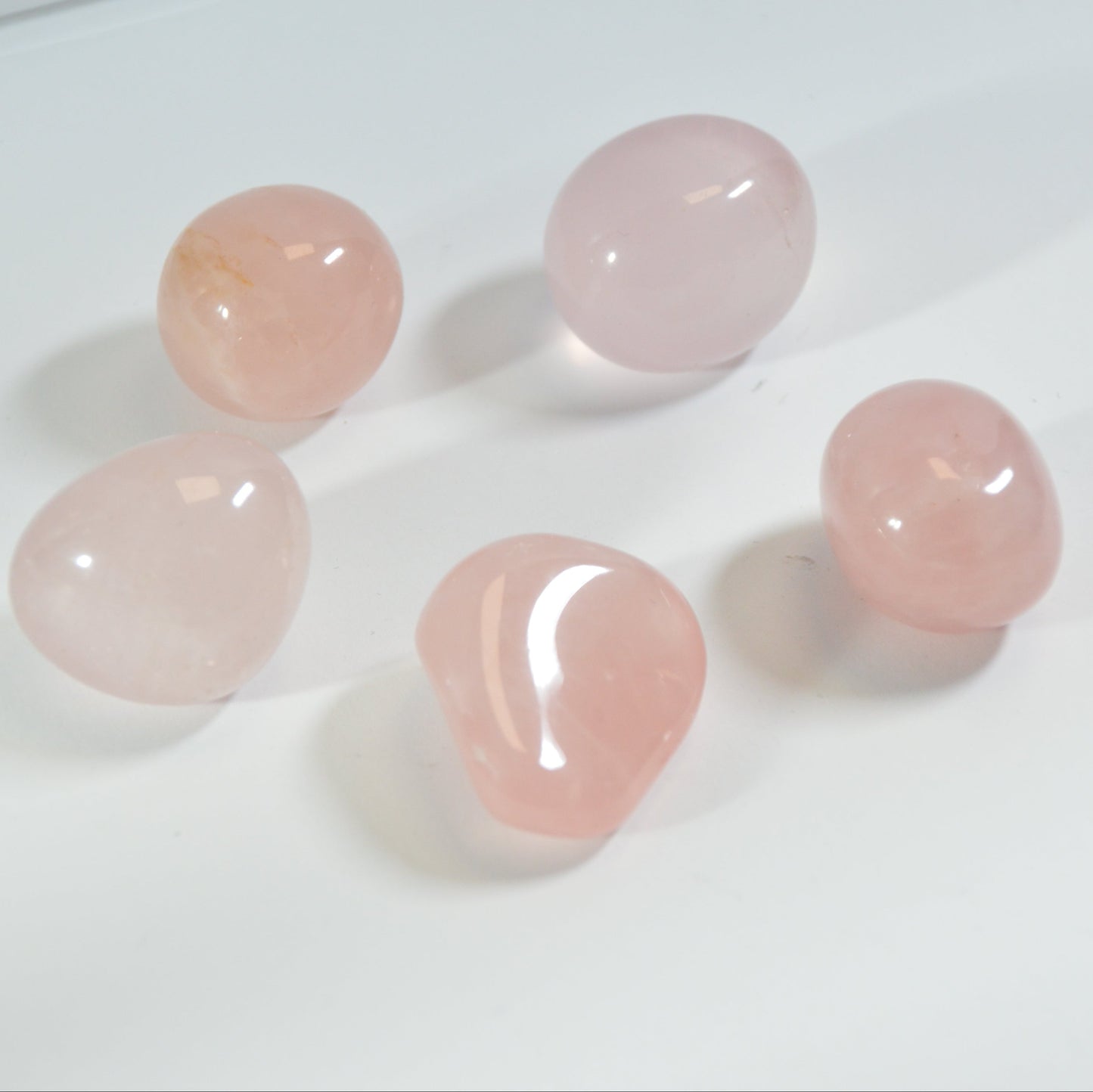 Rosenquarz Trommelstein