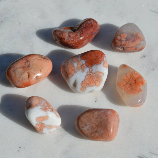 Cotton Candy Achat Trommelstein