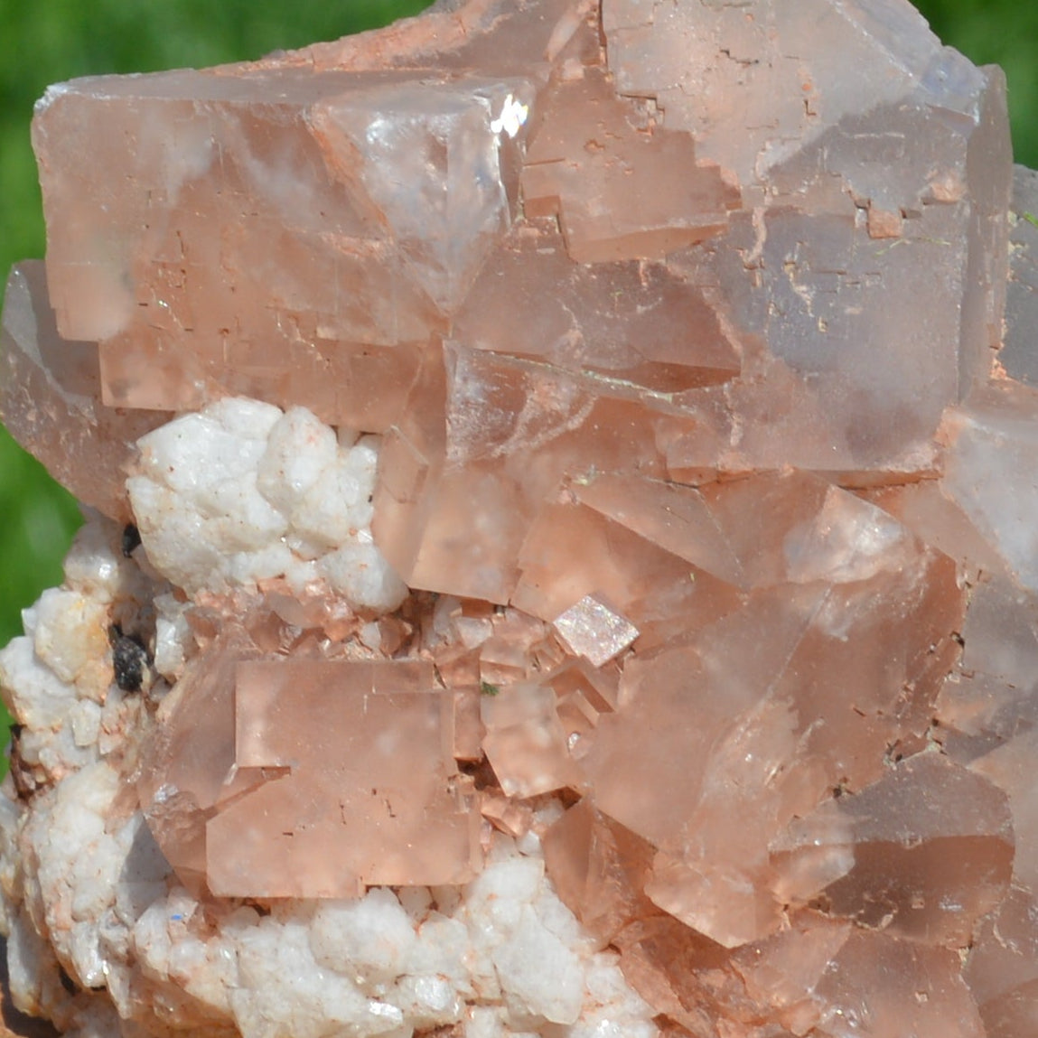 Rosafarbene Fluorit Stufe