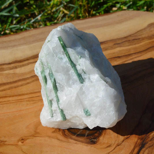 Verdelith-Turmalin in Quarz