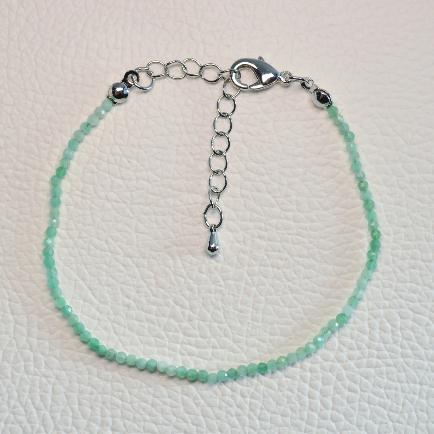 Smaragd Armband (facettiert) verstellbar - 2mm