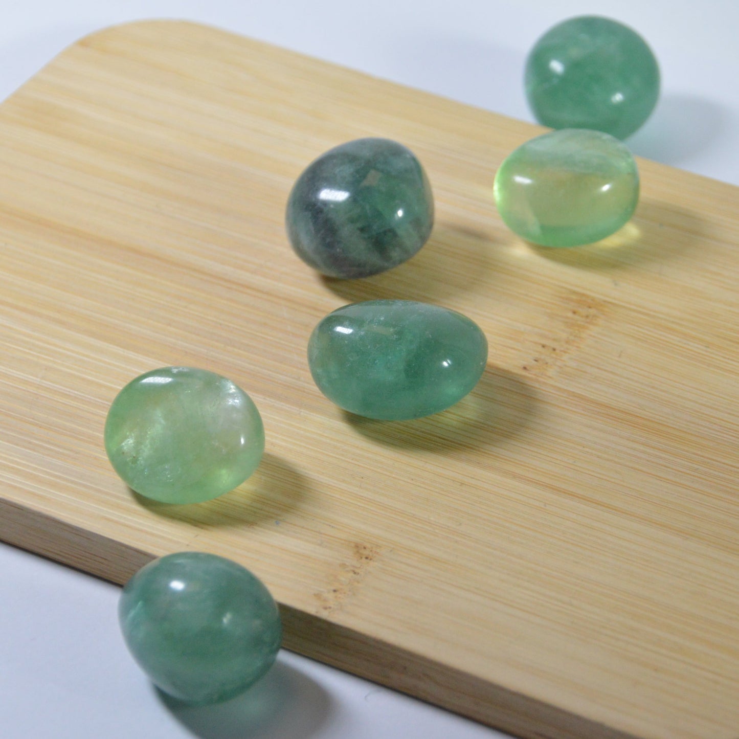 Grün/Blauer Fluorit Trommelstein