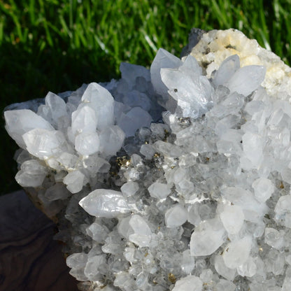 Bergkristall Stufe mit Pyrit