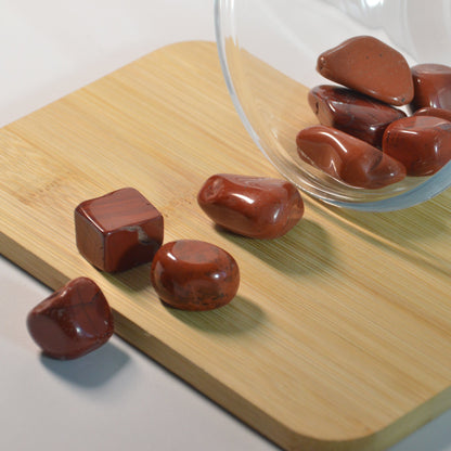 Roter Jaspis Trommelstein