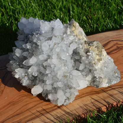 Bergkristall Stufe mit Pyrit