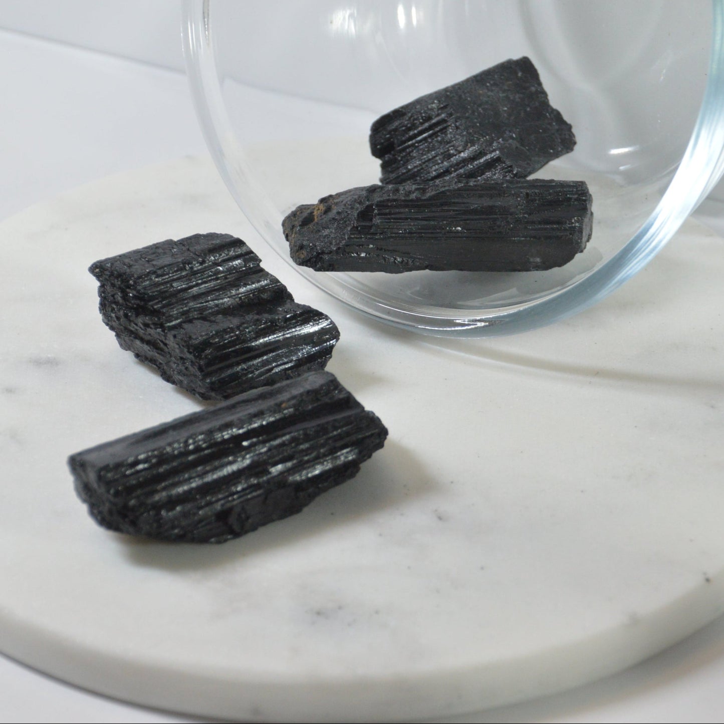 Schörl-Turmalin, verschiedene Größen