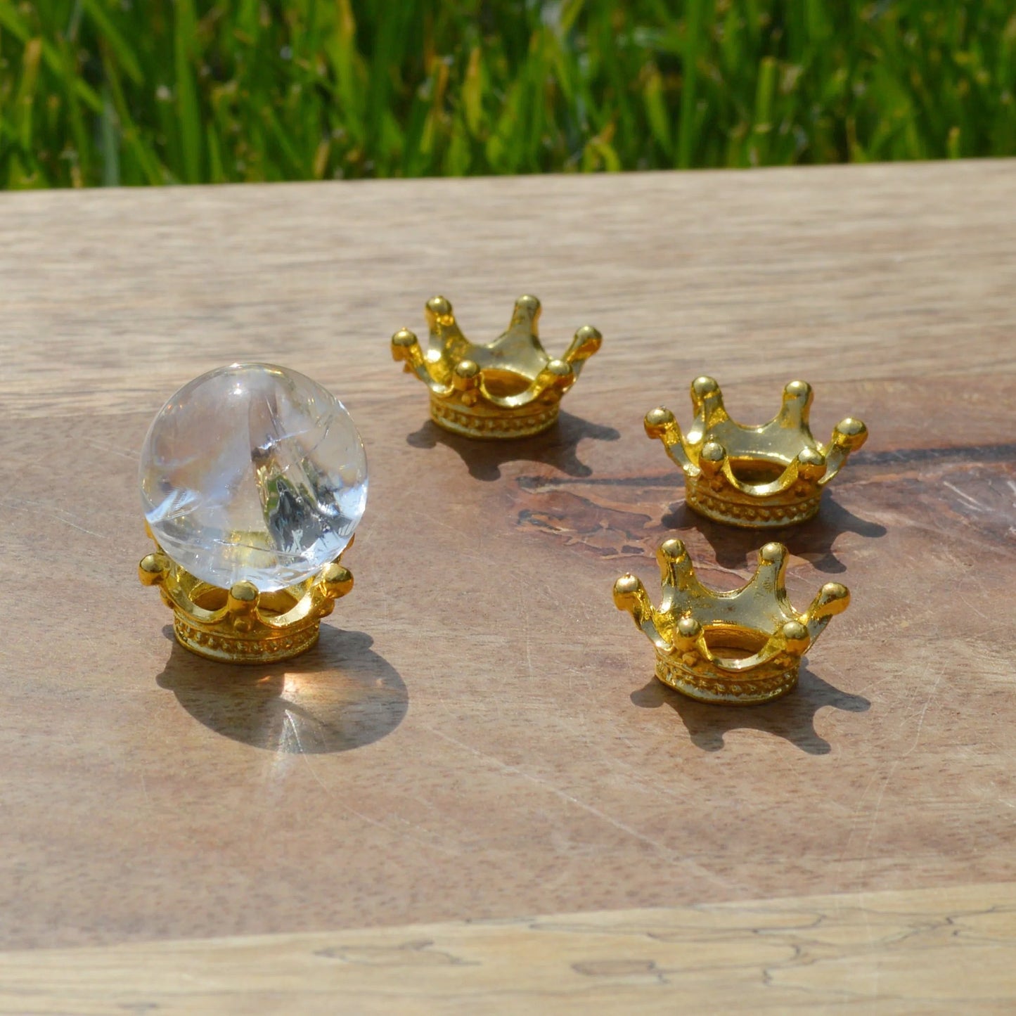 Krone Kugelhalter (Gold/Silber)