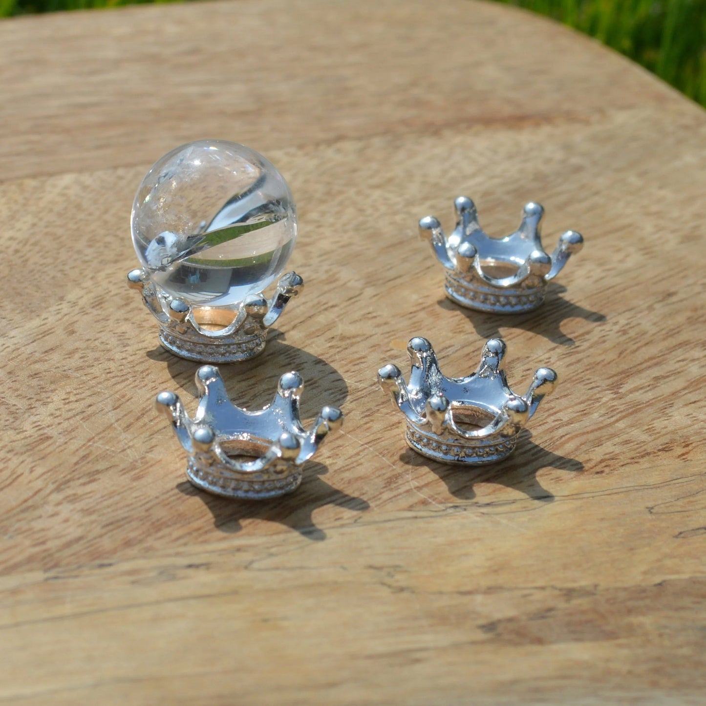 Krone Kugelhalter (Gold/Silber)