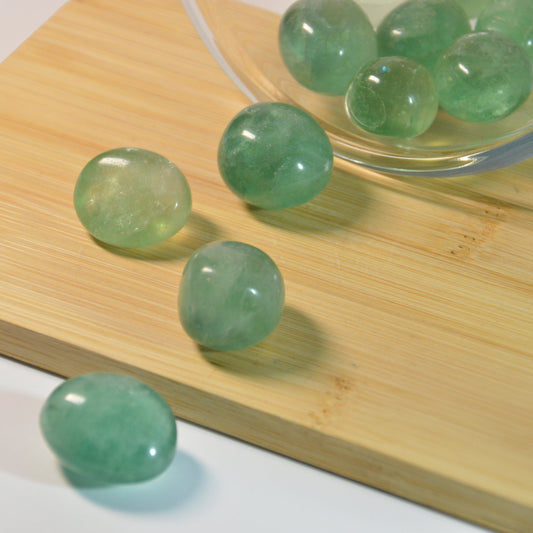 Grün/Blauer Fluorit Trommelstein