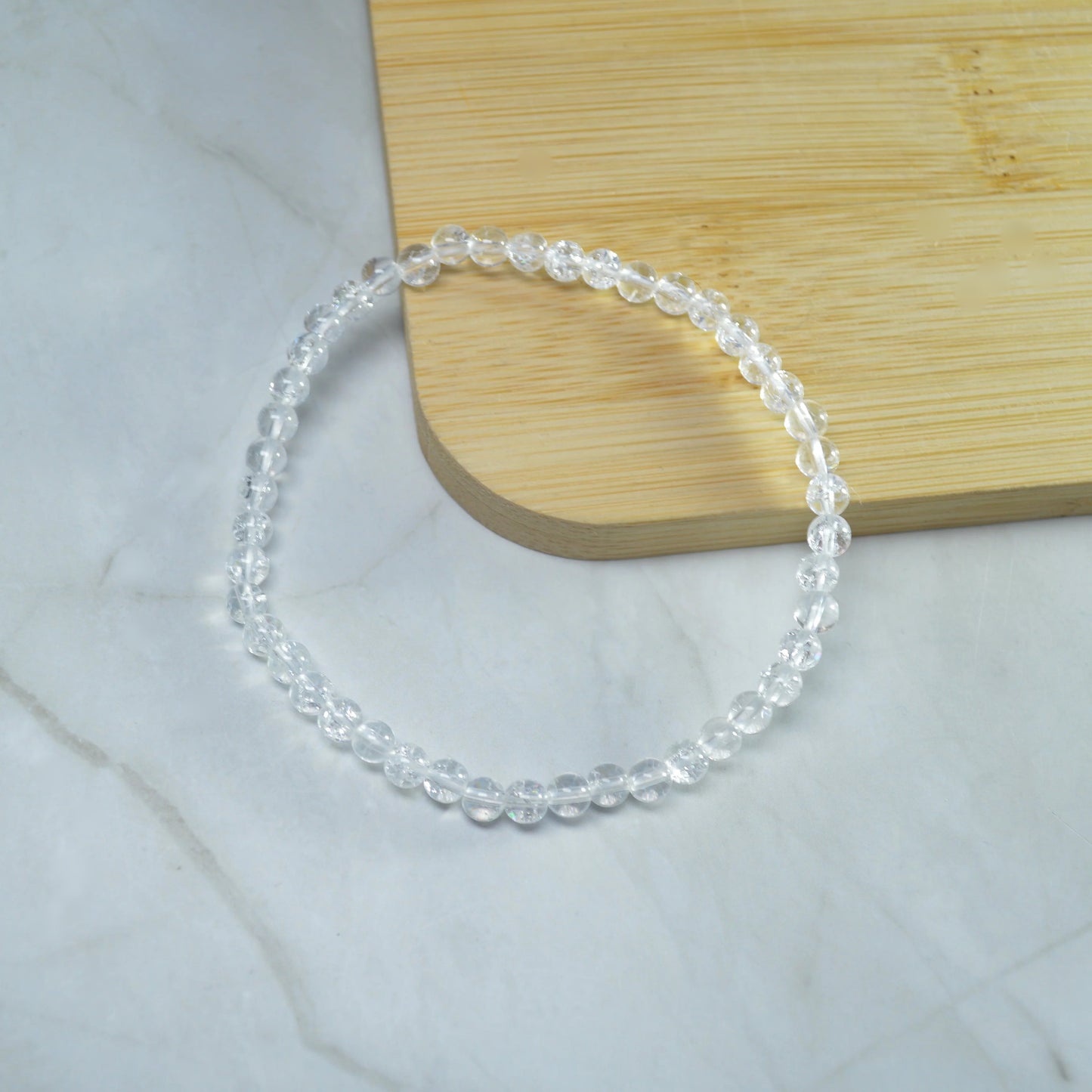 Cracked Bergkristall Armband - 4mm, 8mm