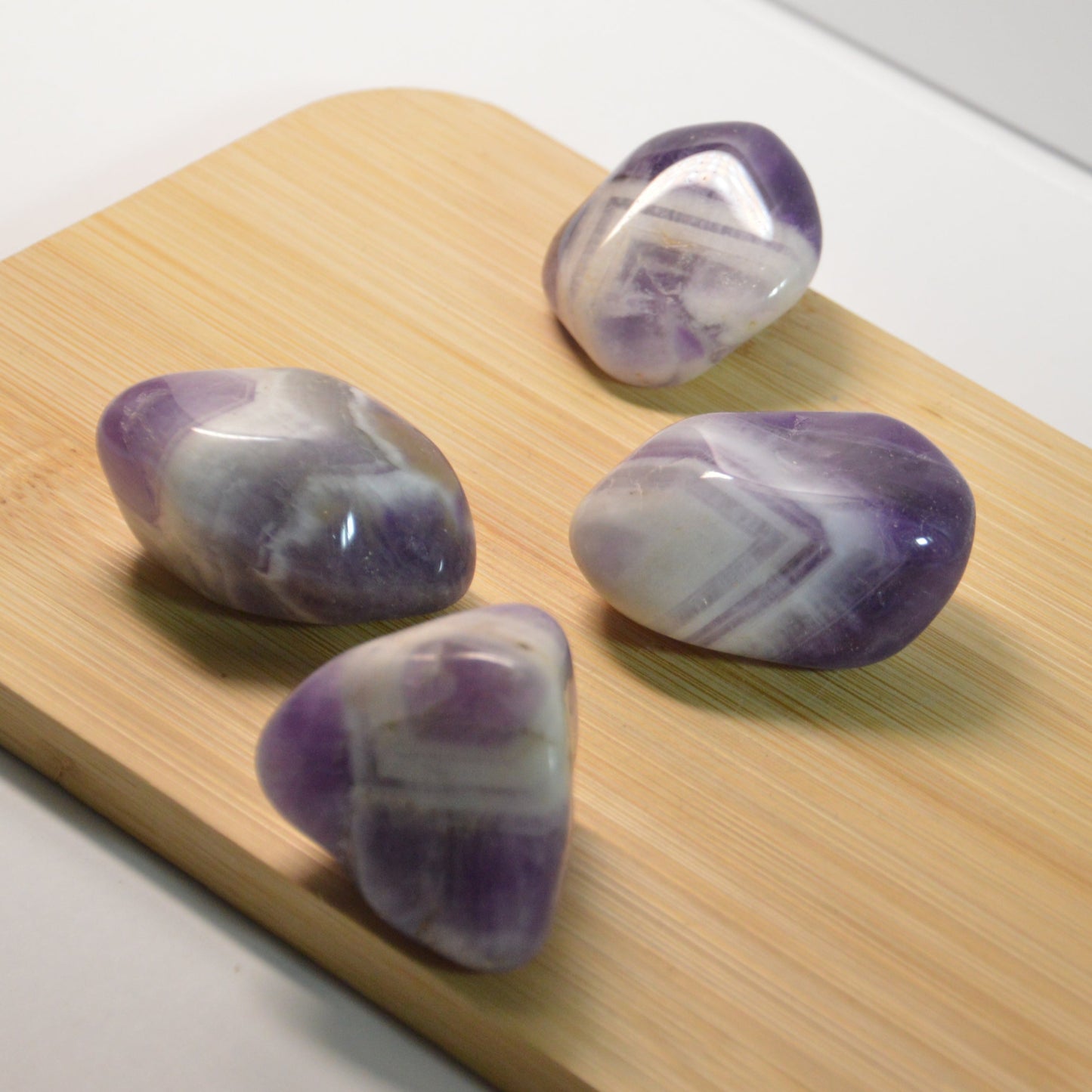 Chevron Amethyst Trommelstein