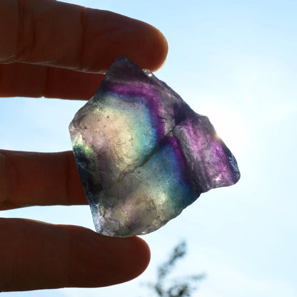 Regenbogenfluorit Rohstein