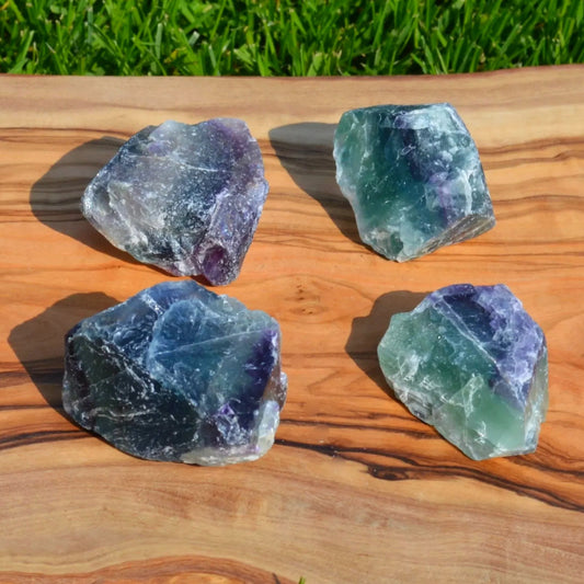 Regenbogenfluorit Rohstein