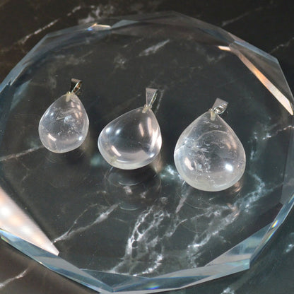 Bergkristall Tropfen Anhänger, verschiedene Größen