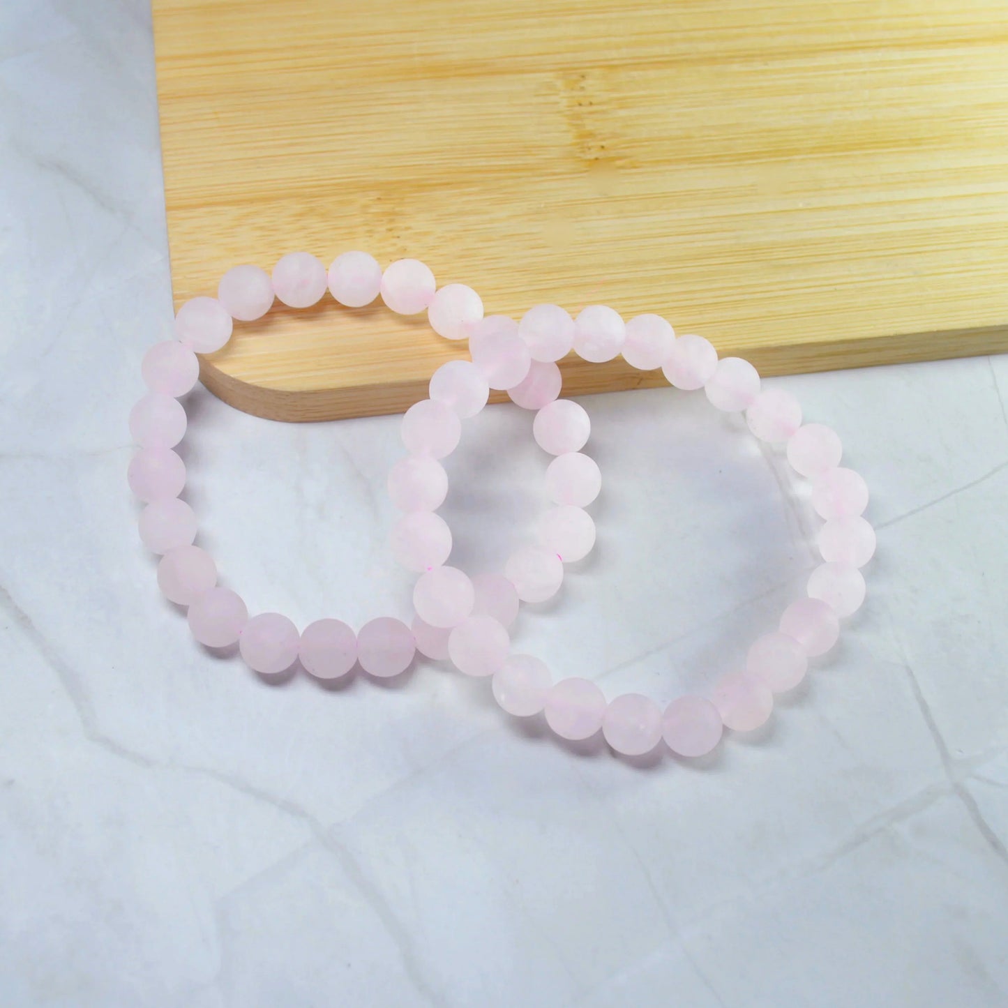 Rosenquarz Armband (Matt) - 8mm