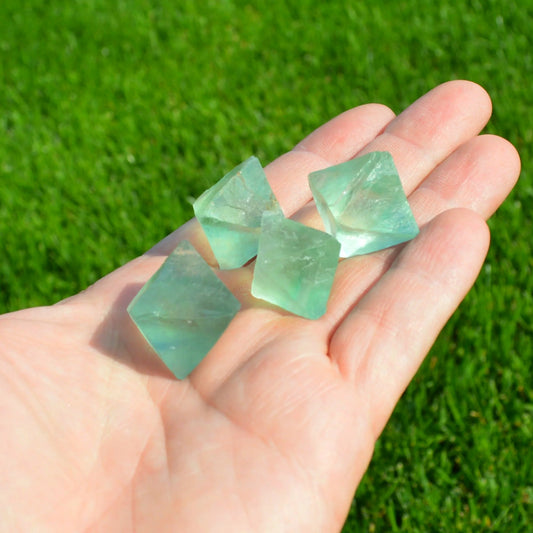 Grüner Fluorit Oktaeder