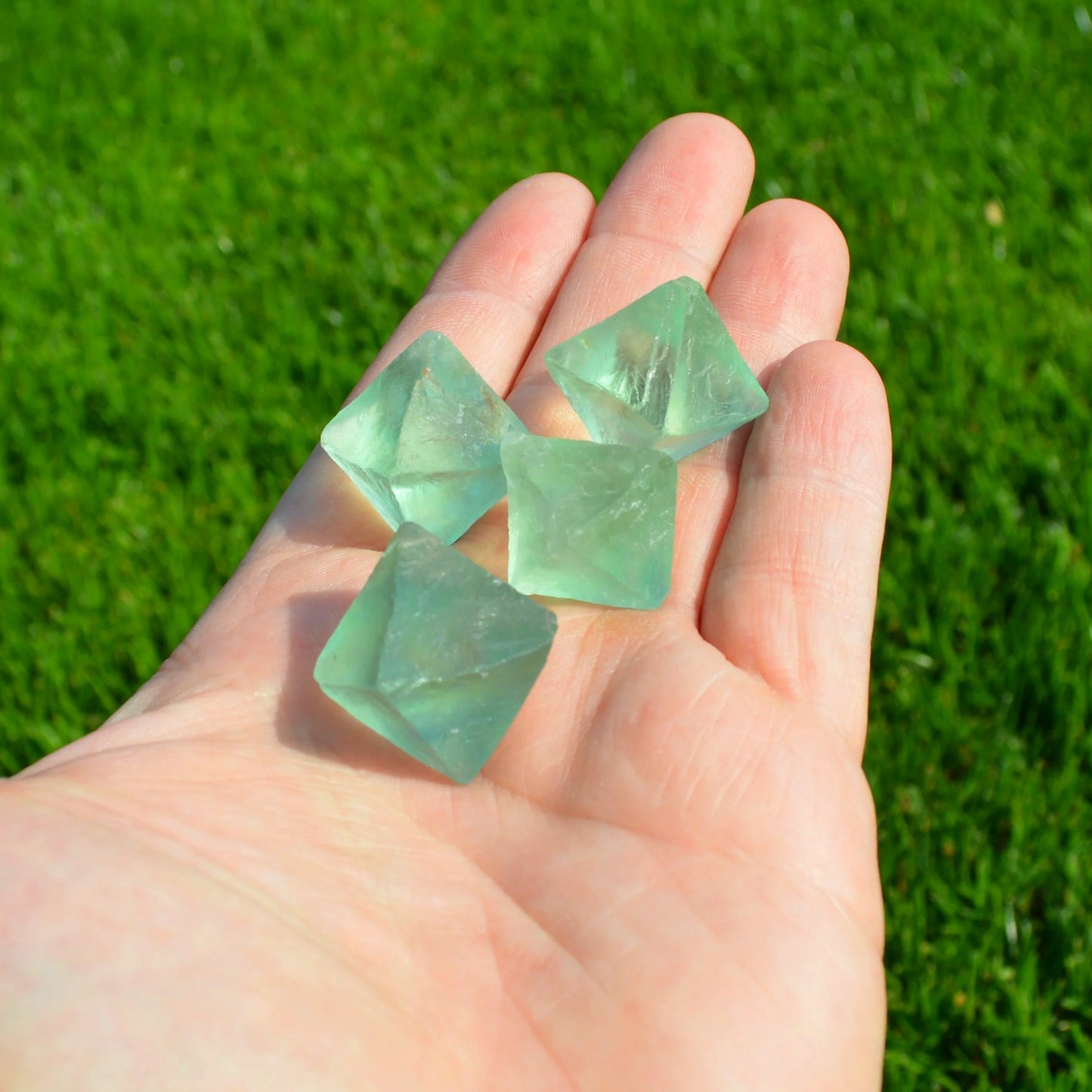 Grüner Fluorit Oktaeder