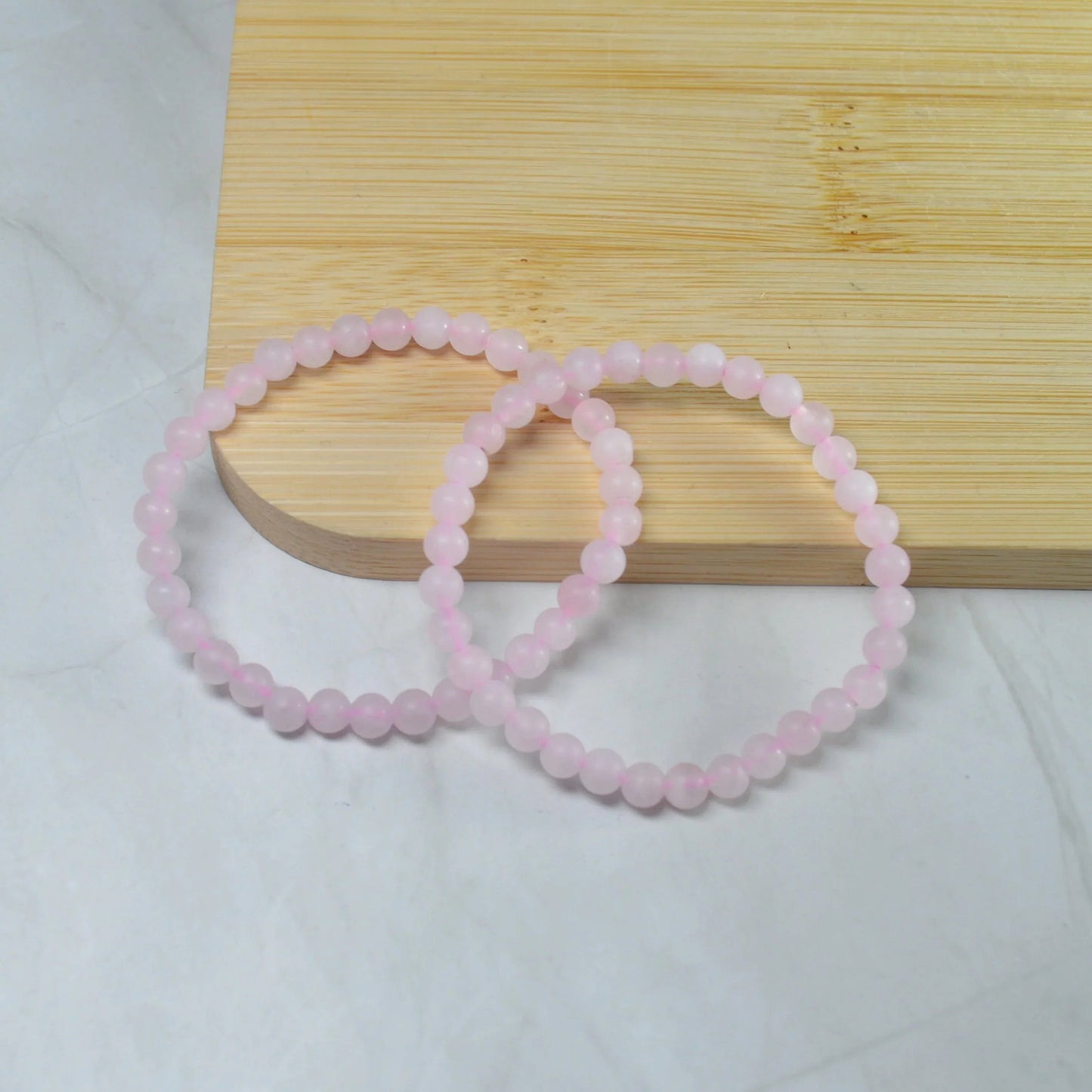 Kinder Armband Rosenquarz (Matt) - 4mm