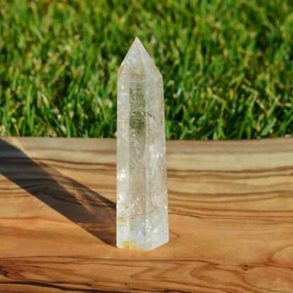 Bergkristall Turm mit Rutil