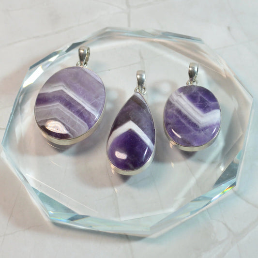 Chevron Amethyst Anhänger, wähle deinen Favoriten