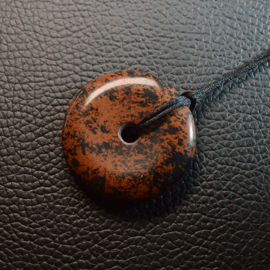 Mahagoni-Obsidian Donut - 38mm