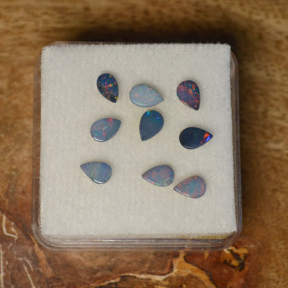 Boulder Opal Doubletten - 9 Stück