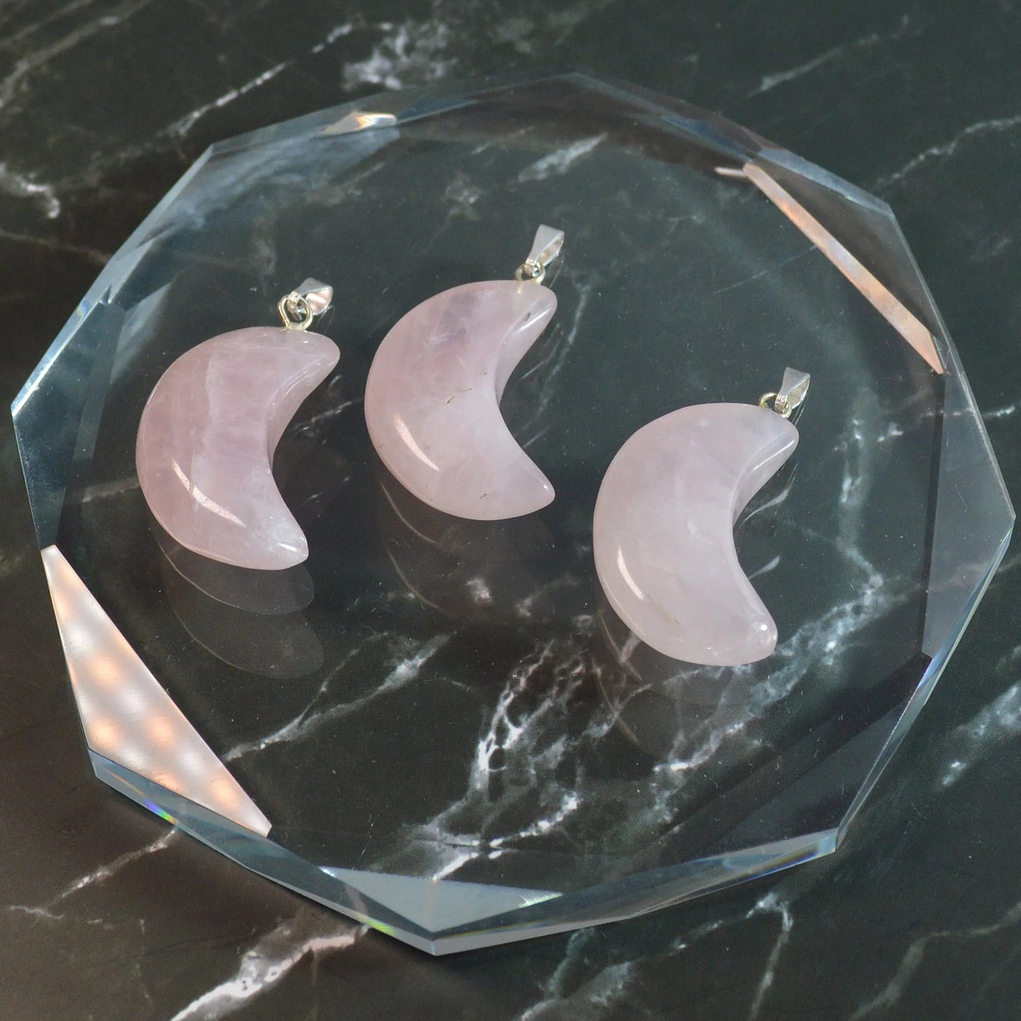 Mond Anhänger, wähle deinen Kristall