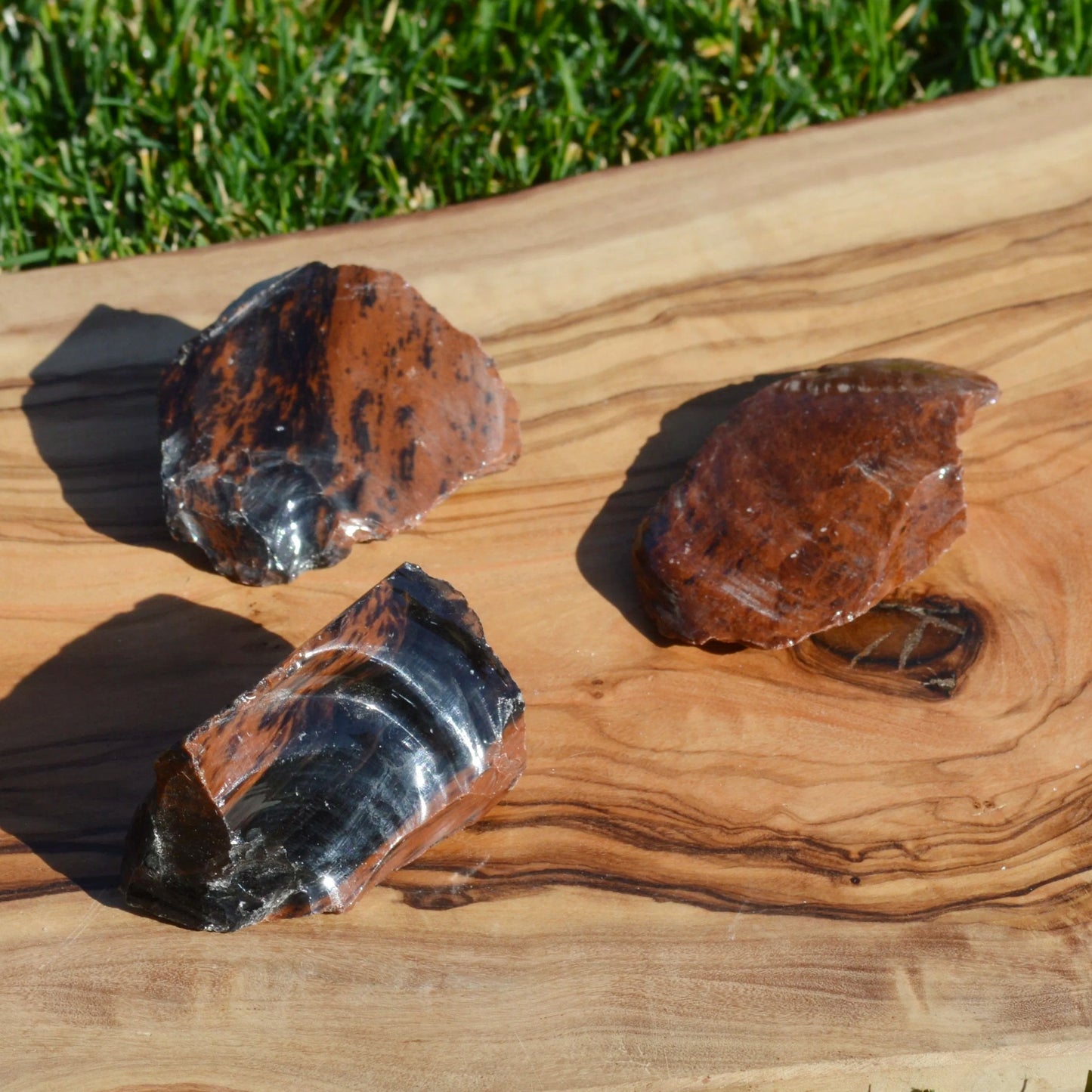 Tricolor-Obsidian Rohstein (Klein)