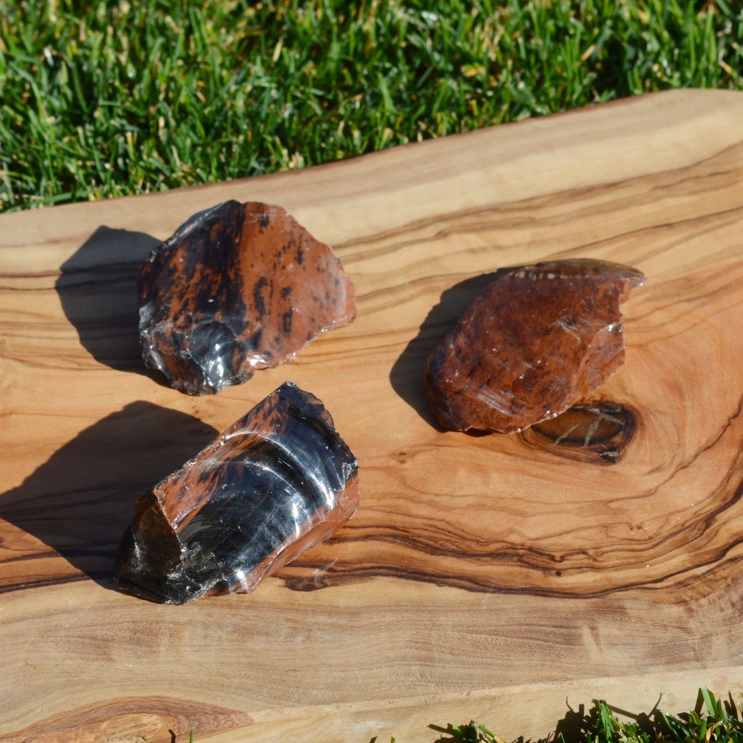 Tricolor-Obsidian Rohstein (Klein)